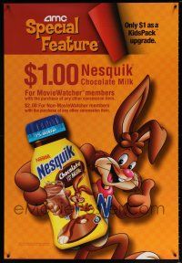 5c048 AMC THEATRES DS 1sh '09 Quicky the Nesquik Bunny holding up a bottle of chocolate milk!