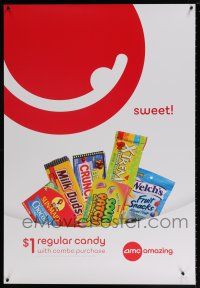 5c058 AMC THEATRES DS 1sh '13 cool image with happy face art, regular candy - sweet!