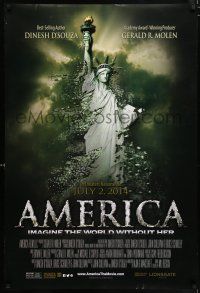5c061 AMERICA: IMAGINE THE WORLD WITHOUT HER advance DS 1sh '14 Statue of Liberty crumbling!