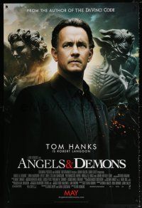 5c067 ANGELS & DEMONS int'l advance DS 1sh '09 Tom Hanks, cool image from Dan Brown's book!