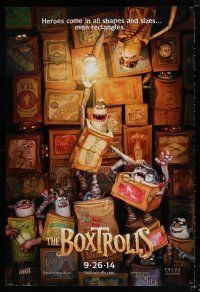 5c124 BOXTROLLS no rating style advance DS 1sh '14 CGI animated fantasy, Simon Pegg, Elle Fanning!