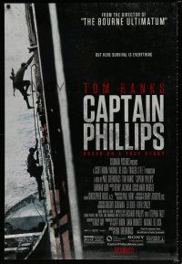 5c142 CAPTAIN PHILLIPS advance DS 1sh '13 Tom Hanks' ship being boarded by pirates!