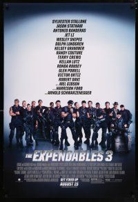 5c251 EXPENDABLES 3 advance DS 1sh '14 Sylvester Stallone, Mel Gibson, Jet Li & all-star cast!