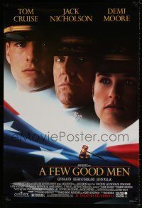 5c263 FEW GOOD MEN advance DS 1sh '92 best close up of Tom Cruise, Jack Nicholson & Demi Moore!