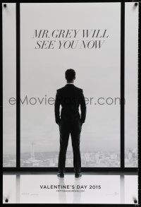 5c266 FIFTY SHADES OF GREY window style teaser DS 1sh '15 Jamie Dornan in the title role!