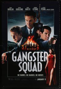 5c285 GANGSTER SQUAD teaser DS 1sh '13 Josh Brolin, Ryan Gosling, Sean Penn, sexy Emma Stone!