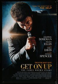 5c289 GET ON UP DS 1sh '14 great image of Chadwick Boseman as James Brown!