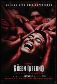 5c313 GREEN INFERNO teaser DS 1sh '13 Eli Roth jungle horror, no good deed goes unpunished!