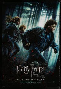 5c324 HARRY POTTER & THE DEATHLY HALLOWS PART 1 teaser DS 1sh '10 Radcliffe, Grint & Watson!