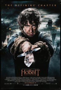 5c337 HOBBIT: THE BATTLE OF THE FIVE ARMIES int'l advance DS 1sh '14 Freeman as Bilbo Baggins!