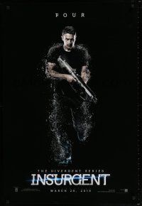5c398 INSURGENT teaser DS 1sh '15 The Divergent Series, cool image of Theo James as Four!