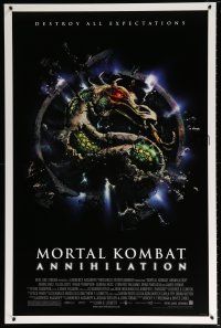 5c488 MORTAL KOMBAT ANNIHILATION DS 1sh '97 martial arts, cool exploding dragon logo!