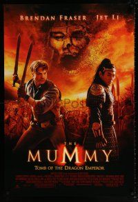 5c506 MUMMY: TOMB OF THE DRAGON EMPEROR DS 1sh '08 Brendan Fraser and Jet Li, cool image!