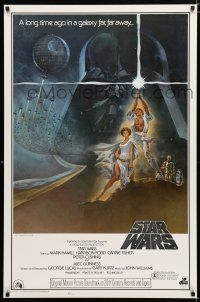 5c702 STAR WARS soundtrack style A 1sh '77 George Lucas classic sci-fi epic, art by Tom Jung!