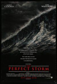 5c551 PERFECT STORM advance DS 1sh '00 Wolfgang Petersen, fishermen George Clooney & Mark Wahlberg