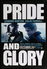 5c571 PRIDE & GLORY teaser DS 1sh '08 Colin Farrel & Edward Norton in NYC cop drama!
