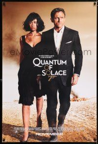 5c583 QUANTUM OF SOLACE int'l advance DS 1sh '08 Daniel Craig as James Bond + sexy Kurylenko!