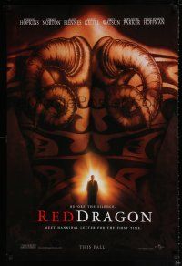 5c595 RED DRAGON teaser DS 1sh '02 Anthony Hopkins, Edward Norton, cool tattoo image!