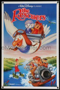 5c599 RESCUERS 1sh R89 Disney mouse mystery adventure cartoon from depths of Devil's Bayou!