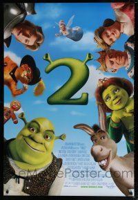 5c644 SHREK 2 DS 1sh '04 Mike Myers, Eddie Murphy, computer animated fairy tale characters!