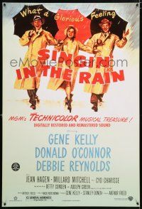 5c652 SINGIN' IN THE RAIN DS 1sh R00 Gene Kelly, Donald O'Connor, Debbie Reynolds, classic musical!