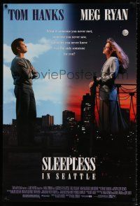 5c656 SLEEPLESS IN SEATTLE 1sh '93 Nora Ephron directed, romantic Tom Hanks & Meg Ryan!