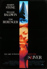 5c660 SLIVER int'l 1sh '93 Philip Noyce, cool image of William Baldwin & sexy Sharon Stone!