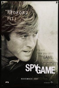 5c679 SPY GAME teaser DS 1sh '01 great close-up of Robert Redford, it's how the game plays you!