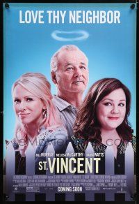 5c681 ST. VINCENT advance DS 1sh '14 Bill Murray with halo, Melissa McCarthy, Naomi Watts!