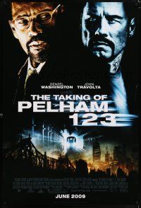 5c725 TAKING OF PELHAM 1 2 3 advance 1sh '09 Denzel Washington, John Travolta, remake!