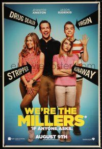 5c808 WE'RE THE MILLERS teaser DS 1sh '13 Jennifer Aniston, Jason Sudeikis, Emma Roberts & Poulter!