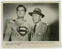 5d052 ADVENTURES OF SUPERMAN TV 8x10.25 still '50s George Reeves in costume with Robert Shayne!