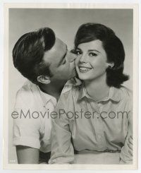 5d061 ALL THE FINE YOUNG CANNIBALS 8x10 still '60 best c/u of Natalie Wood kissed by Robert Wagner