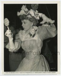 5d110 BACK STREET candid 8x10 still '41 Margaret Sullavan inspects her costume before filming!