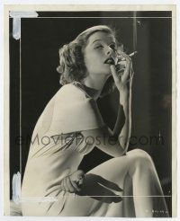 5d160 BREAK OF HEARTS 8x10 still '35 glamorous smoking portrait of Katharine Hepburn by Bachrach!