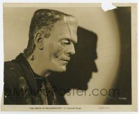 5d165 BRIDE OF FRANKENSTEIN 8x9.75 still '35 incredible profile portrait of monster Boris Karloff!