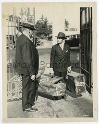 5d182 BUSTER KEATON 8x10.25 still '28 just signed by MGM, he brings his giant suitcases of gags!