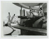 5d283 DIAMONDS ARE FOREVER 8x10 still '71 cool image of Bambi & Thumper throwing guy into water!