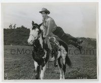 5d309 DUEL IN THE SUN 8.25x10 still '47 Gregory Peck shows horsemanship by leaping onto saddle!