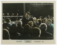5d009 ELMER GANTRY color 8x10 still '60 dishonest preacher Burt Lancaster talks to huge crowd!