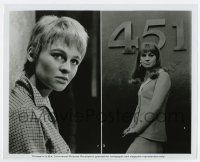 5d329 FAHRENHEIT 451 8x10 still '67 Francois Truffaut, Julie Christie in her two different roles!