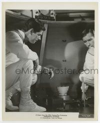 5d331 FANTASTIC VOYAGE 8.25x10 still '66 Stephen Boyd and William Redfield examining machine on ship