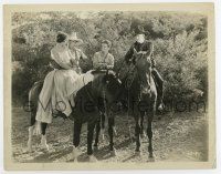 5d337 MEN WITHOUT LAW 8x10.25 still '30 cowboys smile at Buck Jones & woman on horse!