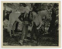 5d338 FIGHTING MARSHAL 8x10 still '31 cowboy hero Tim McCoy in intense staredown by horses!
