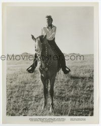 5d364 FURIES 8x10 still '50 best full-length portrait of Barbara Stanwyck riding horse!