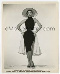 5d400 GRACE KELLY 8x10.25 still '55 modeling a sexy black dress & sun hat from To Catch a Thief!