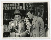 5d431 HOLD THAT GHOST 8x10 still '41 Bud Abbott holding garlic stares at Lou Costello with onion!