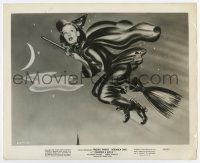 5d456 I MARRIED A WITCH 8.25x10 still '42 cartoon image of Veronica Lake as witch on broomstick!