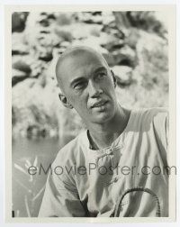 5d526 KUNG FU TV 7.25x9 still '72 great portrait of bald David Carradine as Kwai Chang Caine!