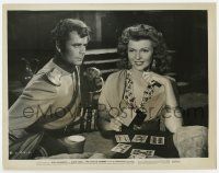 5d565 LOVES OF CARMEN 8x10.25 still '48 Rita Hayworth tells Glenn Ford's fortune w/ tarot cards!